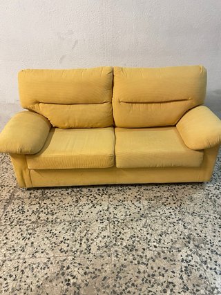 Sofá Cama Amarillo Tela