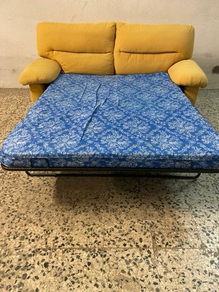 Sofá Cama Amarillo Tela