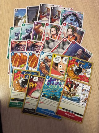 Lote 24 cartas One Piece OP13 Inglés
