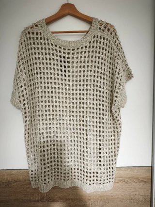 Jersey Punto Roma beige talla G nuevo