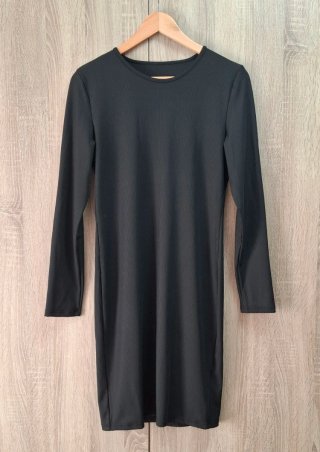 Vestido negro ajustado minimalista Shein talla L
