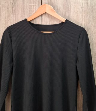 Vestido negro ajustado minimalista Shein talla L