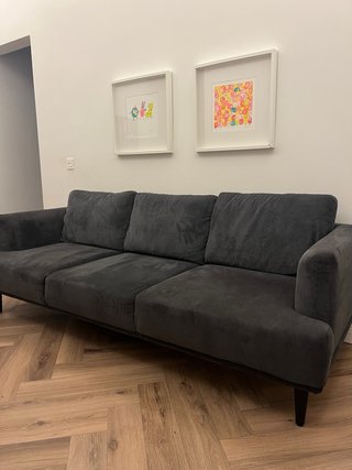 Divano 3 posti grigio scuro