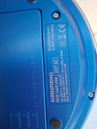 Radio CD MP3 Grundig Azul
