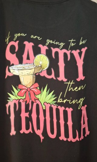 Camiseta Shein XL Estampado Tequila Espalda