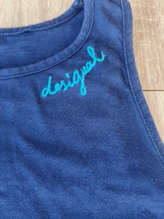 Vestido Desigual Azul Flores
