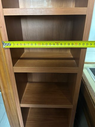 Estanterías acabado color madera de pie 2m de alto