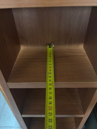 Estanterías acabado color madera de pie 2m de alto