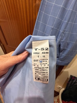 Traje de chico a cuadros azul y blanco