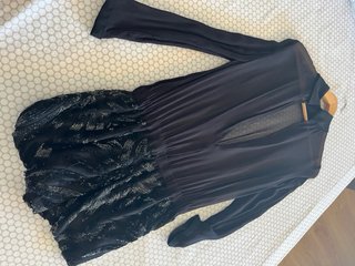 Mono negro Zara lentejuelas