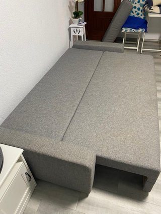 Sofá Cama Gris Tela