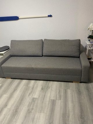 Sofá Cama Gris Tela
