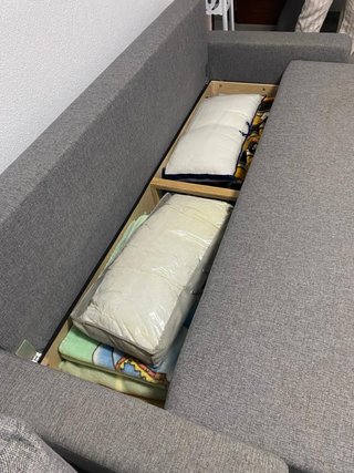 Sofá Cama Gris Tela