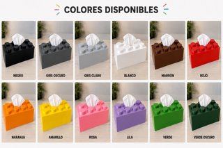 Caja pañuelos estilo bloque LEGO grande