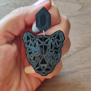 Pendientes de metacrilato negro