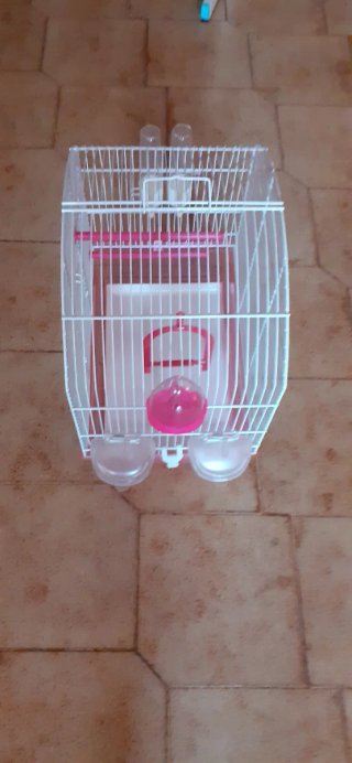 Gabbia Asso di Picche bianca e rosa