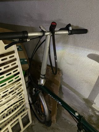 Bicicleta plegable verde