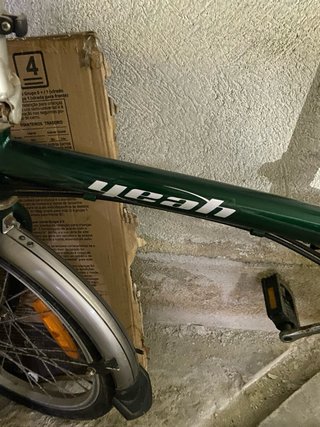 Bicicleta plegable verde