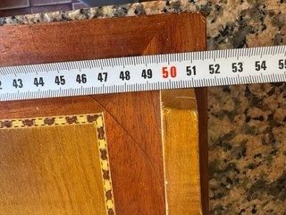 Mesa plegable de madera decorada