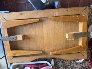 Mesa plegable de madera decorada