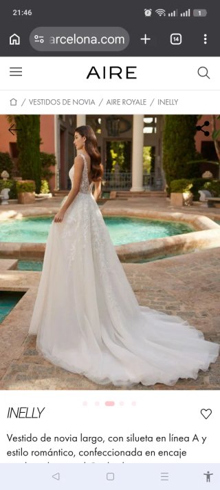 Vestido de Novia Aire Barcelona Modelo Inelly.