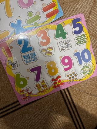 Puzzles de madera números y figuras