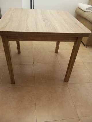 Mesa de comedor cristal y madera
