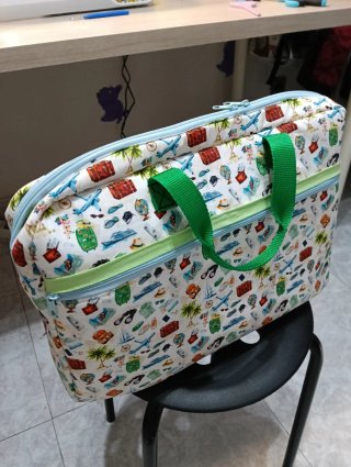 Funda portátil con estampado de viaje