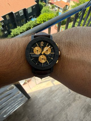 Reloj Bulgari Carbon Gold Cronógrafo Negro