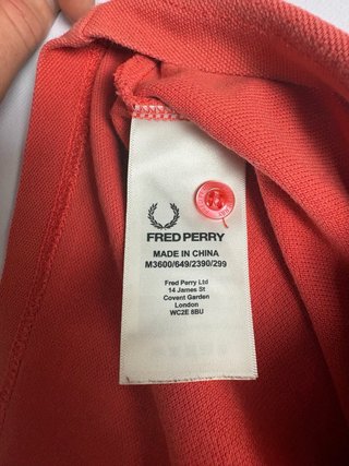 Polo Fred Perry Talla M rojo