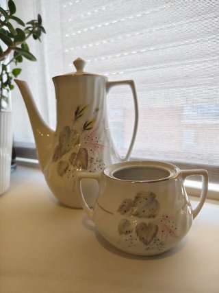 Juego de café 5 tazas porcelana