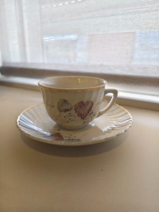 Juego de café 5 tazas porcelana