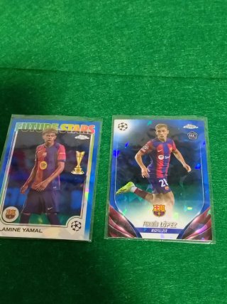 Lote Tarjetas Fútbol Fermín López; lamine Yamal
