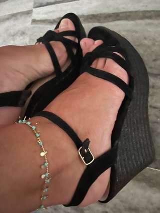 Sandalias de plataforma con tiras