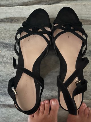 Sandalias de plataforma con tiras