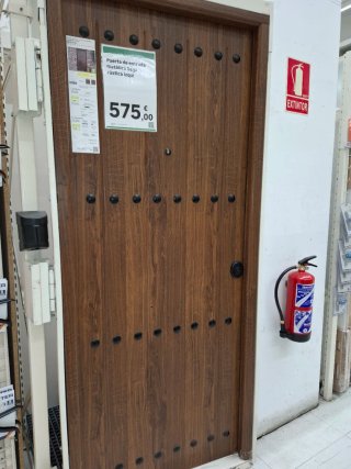 Puerta exterior metálica madera
