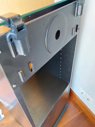 Mueble para equipo de música de cristal