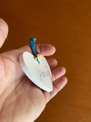 Targhetta cuore gesso Al mio Padrino