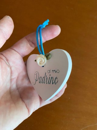 Targhetta cuore gesso Al mio Padrino
