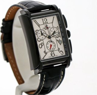 Optima Swiss Made Reloj Cronógrafo Negro Blanco