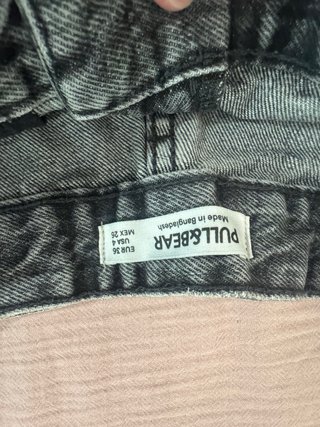 Pull&Bear Shorts Vaqueros Grises Talla 36