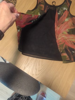 Blusa sin mangas estampada Gasa, dos capas, ligera