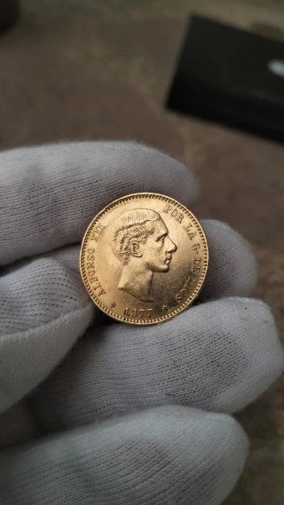 25 Pesetas Oro Rey Const. M. de España