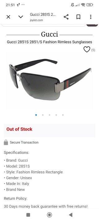 Gafas de sol GUCHI - GG 2851 V81