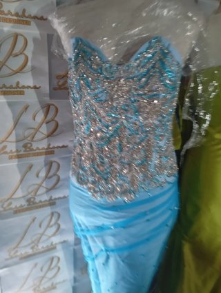 Vestido largo pedrería Luis Barahona