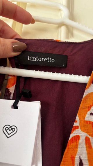 Vestido midi Tintoretto estampado