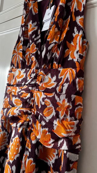 Vestido midi Tintoretto estampado