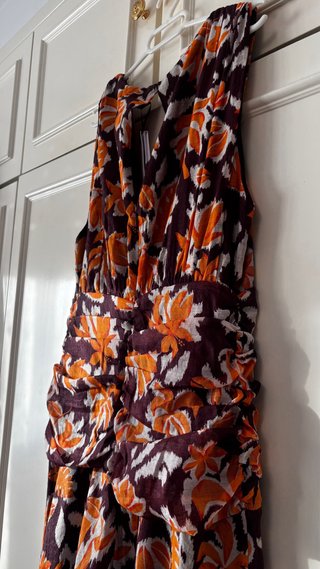 Vestido midi Tintoretto estampado