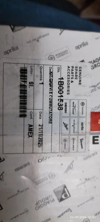 Piaggio MP3 500 Kit Llave Contacto RECAMBIO NUEVO
