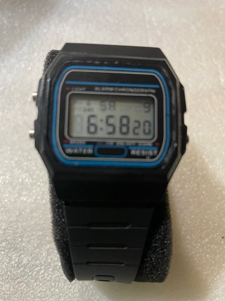Reloj Deportivo símil CasioNegro correa caucho adp